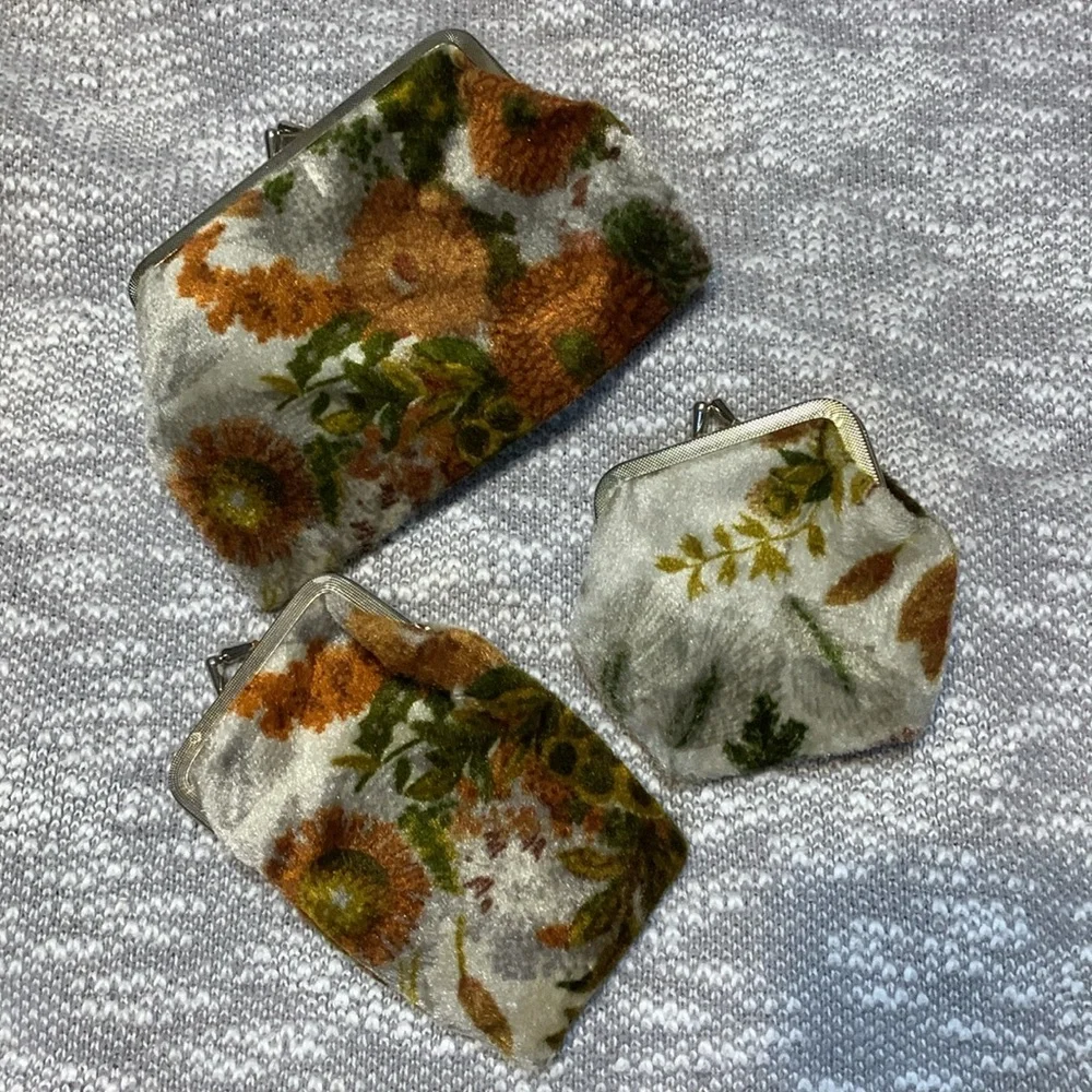 Handmade Floral Velvet Coin Purses
